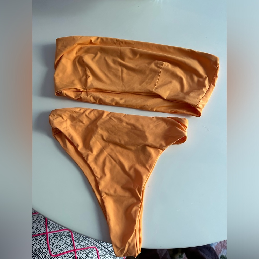 RARE discontinued 437 Aubrey bikini, small, Negroni orange